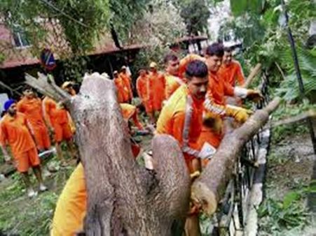 புரட்டி போட்ட புயல்.. அசராமல் இரவு பகலாக பணியாற்றும் வெளியூர் பணியாளர்கள் !