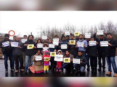 ஜல்லிக்கட்டு.. ஜெர்மனியின் கொலோன் நகரில் நடுங்கும் குளிரில் நின்று குரல் கொடுத்த தமிழர்கள்