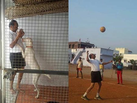 அன்பு நாயுடன் கொஞ்சல்.. அப்படியே கொஞ்சம் வாலிபாலுடன் துள்ளல்.. அரசியல் பரபரப்பிலும் அசராத வைகோ