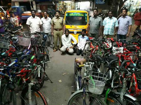 திருடர் குல திலகங்கள்.. 50 சைக்கிள்களைத் திருடிய 4 