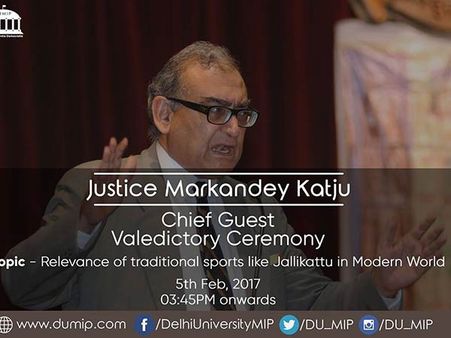 டெல்லியில் ஜல்லிக்கட்டு ஆதரவு நிகழ்ச்சி.. சிறப்புரையாற்றுகிறார் மாரகண்டேய கட்ஜு