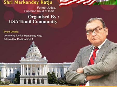 தமிழக விவசாயிகள் படும் துயரங்களை அமெரிக்காவில் பேசவுள்ள மார்க்கண்டேய கட்ஜு!!