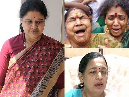 பெங்களூரு சிறையில் சசிகலா காலில் விழுந்த கோகுல இந்திரா, சி.ஆர். சரஸ்வதி, வளர்மதி