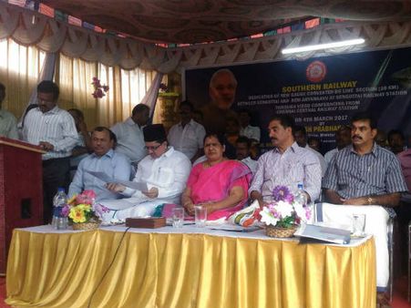 செங்கோட்டை- ஆரியங்காவு அகல ரயில் பாதை திறப்பு .. அமைச்சர் புறக்கணிப்பு