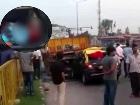 கிருஷ்ணகிரி அருகே கார் மீது லாரி மோதி விபத்து.. சினிமா துணை நடிகை பலி