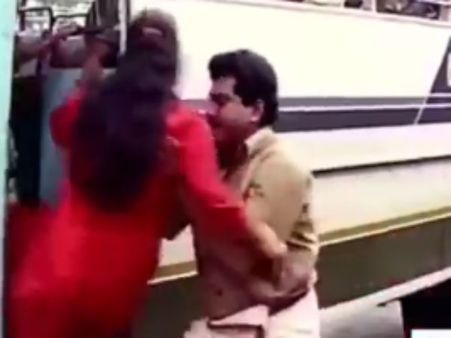 ஸ்கூல் பஸ் கண்டக்டர போட்டு ஓட்டினா இப்படிதான்... ஜாக்கிரதை!