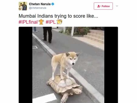 கரெக்டுபா... இதே மாதிரிதான் இன்னிக்கு மும்பை ரன் எடுத்துச்சு!