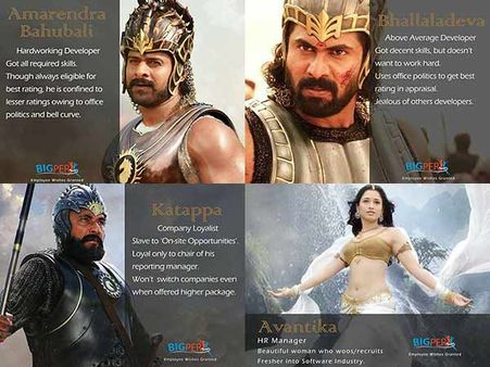 பாகுபலி படம் மாதிரியே நம்ம ஆபீசிலும் பல கேரக்டர்கள் சுத்துதே கவனிச்சீங்களா?