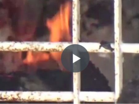 பஞ்சு குடோனில் தீவிபத்து.... போராடி அணைத்த தீயணைப்பு வீரர்கள்: வீடியோ