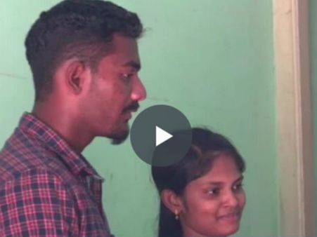 சாதி ஆணவக்கொலைக்கு பயந்து போலீஸிடம் தஞ்சமடைந்த காதல் ஜோடி - வீடியோ
