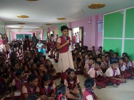 நகராட்சிப் பள்ளியில் நடைபெற்ற கவனக்கலை பயிற்சி: மாணவ, மாணவிகள் உற்சாகத்துடன் பங்கேற்பு!