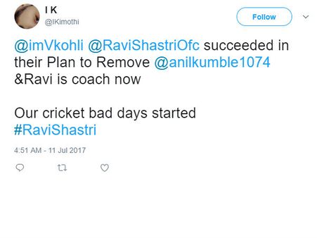 என்னாது ரவி சாஸ்திரி கோச்சா??.. வதந்திக்கே கொந்தளித்து குமுறி விட்ட நெட்டிசன்கள்!!