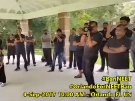 அனிதாவுக்கு அஞ்சலி செலுத்திய ஒர்லான்டோ தமிழர்கள்... நீட் தேர்வுக்கு கடும் கண்டனம்!