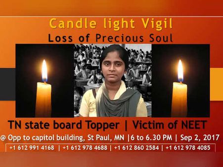 அனிதாவுக்காக திரளும் அமெரிக்கத் தமிழர்கள்... 25 நகரங்களில் மூன்றாவது நாளாக அஞ்சலி கூட்டங்கள்!