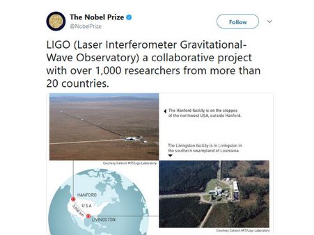ஐன்ஸ்டைனின் 100 ஆண்டுகால கண்டுபிடிப்பை உறுதி செய்த 3 இயற்பியல் விஞ்ஞானிகளுக்கு நோபல் பரிசு