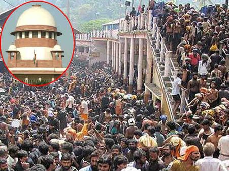 சபரிமலையில் பெண்களுக்கு அனுமதி மறுப்பு விவகாரம்: உச்சநீதிமன்றம் சரமாரி கேள்வி!
