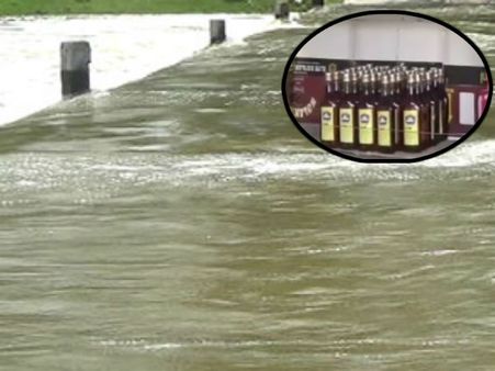 ஆத்துல வெள்ளம்.. மது பிரியர்களுக்காக தென் பெண்ணையாற்றங்கரையில் டெம்பரவரி கடை + பார்!