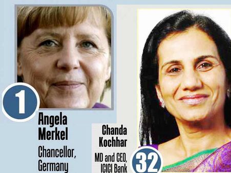 உலகின் சக்திகள்: ஏஞ்சலா 7வது முறையாக முதலிடம், சாந்தா கோச்சருக்கு 32வது இடம்