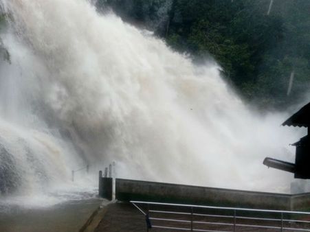 கனமழையால் குற்றாலம் அருவிகளில் வெள்ளம் - அணைகளில் நீர்மட்டம் உயர்வு - விவசாயிகள் மகிழ்ச்சி