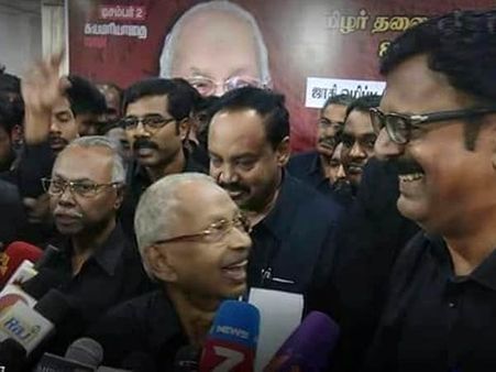 கி.வீரமணி 85-வது பிறந்த நாள்: கோவை. ராமகிருட்டிணன் நேரில் வாழ்த்து