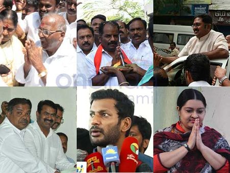 களைகட்டிய ஆர்.கே.நகர் இடைத்தேர்தல்- 6 முனைப் போட்டியால் அனல் பறக்கும்