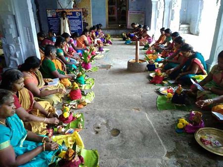 நெல்லை பிரம்மதேசத்தில்  சுமங்கலி பூஜை - 1008 பெண்கள் பங்கேற்பு