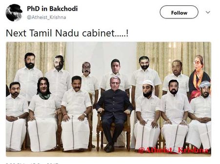எல்லாமே அவர் தான்... கமலின் அரசியல் பிரவேசத்தை மீம்ஸ் போட்டுக் கொண்டாடும் நெட்டிசன்கள்