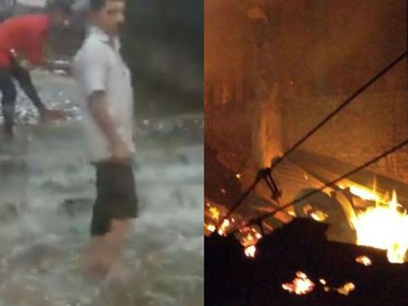 அக்டோபரில் முதல்முறையாக மீனாட்சி அம்மன் கோவிலில் புகுந்த வெள்ளநீர்.. இப்போது தீ.. பீதியில் மக்கள்!