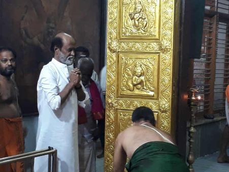 சென்னை மயிலாப்பூர் ராகவேந்திரா கோயிலில் ரஜினிகாந்த் சுவாமி தரிசனம்!