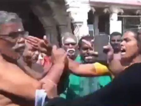 விவசாயி அய்யாக்கண்ணுக்கு பளார்விட்ட பாஜக பெண் நிர்வாகி.. திருச்செந்தூர் கோவிலில் பரபரப்பு