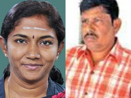 அதிமுக எம்.பி. சத்தியபாமாவை கத்தியால் குத்தி கொல்ல முயற்சி.. கணவர் கைது