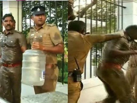 சென்னை டிஜிபி அலுவலகத்தில் நேற்று தீக்குளிக்க முயன்ற காவலர்கள் 2 பேர் கைது