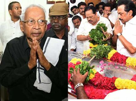 சென்னை பெசன்ட் நகர் இல்லத்தில் நடராஜன் உடல்- கி.வீரமணி, ஸ்டாலின், வைரமுத்து அஞ்சலி