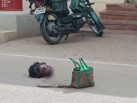 சிவகங்கையில் கொடூரம்: மனித தலையுடன் சாலையில் நடந்து சென்ற பூமிநாதன் கைது-அலறிஓடிய மக்கள்