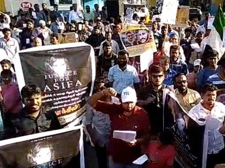 காஷ்மீர் சிறுமி படுகொலைக்கு நீதி கேட்டு தமிழ்நாடு தவ்ஹீத் ஜமாஅத் சென்னையில் ஆர்ப்பாட்டம்!