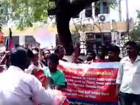 காவிரி மேலாண்மை வாரியம் கோரி சாஸ்திரி பவன் முற்றுகை - மே 17 இயக்கத்தினர் கைது