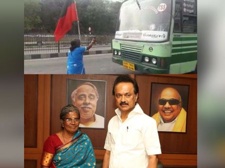 ஆம்பூரில் தனி ஒருவராக பேருந்தை மறித்த திமுக பெண் தொண்டர்: நேரில் வரவழைத்து ஸ்டாலின் பாராட்டு