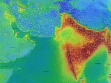 என்ன இந்தியா இப்படியா சிவப்பாவா இருக்கும்.. ஐரோப்பாவின் செயற்கைகோள் அனுப்பிய அதிர்ச்சி புகைப்படம்