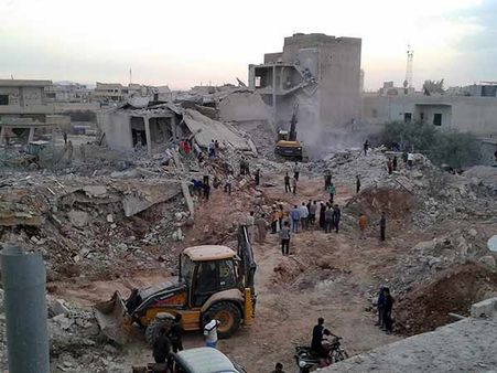 சிரியாவில் வான்வழித் தாக்குதல்.. 5 பிஞ்சு குழந்தைகள் உட்பட 17 பேர் பலி