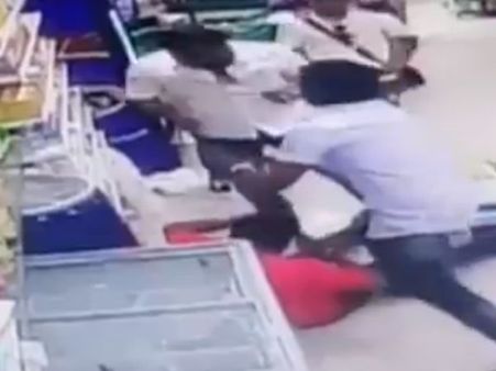 திருடியதை தட்டி கேட்ட நீல்கிரீஸ் உரிமையாளரை அடித்து உதைத்த பெண் கான்ஸ்டபிள் கணவர்..சென்னையில் திடுக்