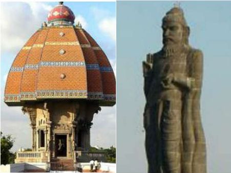 வள்ளுவருக்கு கோட்டம்.. குமரி கடலில் பிரமாண்ட கற்சிலை.. 