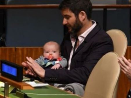 குட்டி தேவதை நீவ்.. ஐ.நா. கூட்டத்தில் பங்கேற்று வரலாறு படைத்த 