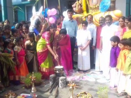 பொங்கல் பண்டிகையில் கலக்கிய கோவை பள்ளி மாணவிகள்..கலகல போட்டிகள்