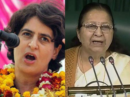 பிரியங்கா நியமனம்.. அங்க ஒரு இடி.. இங்க ஒரு கடி.. பலே சுமித்ரா மகாஜன்!