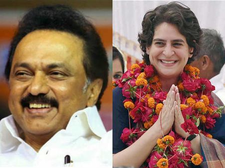 துடிப்பாக அரசியலில் களமிறங்கி உள்ள பிரியங்காவுக்கு... ஸ்டாலின் வாழ்த்து