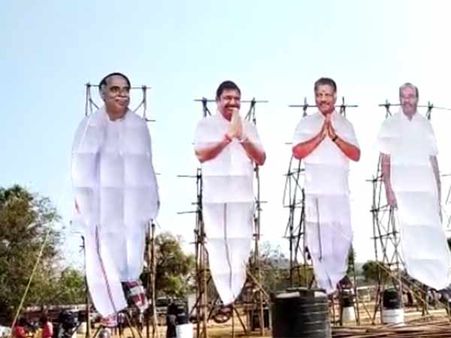 மோடி வர்றாரு.. பிரமாண்ட கூட்டம்.. சுத்தமான சாலைகள்.. ஆளுயர கட் அவுட்கள்.. கலர் கலர் கொடிகள்!