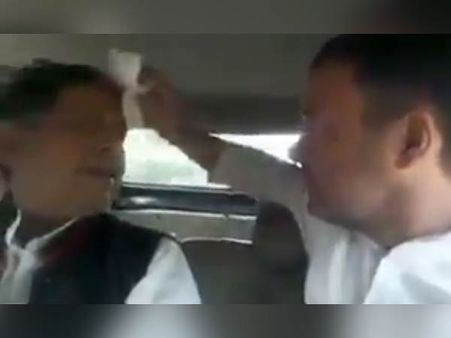 விபத்தில் சிக்கிய பத்திரிகையாளர்.. காரில் ஏற்றி, ரத்தத்தை துடைத்து விட்ட ராகுல் காந்தி! வைரல் வீடியோ