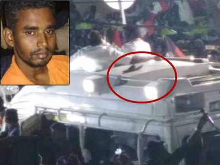 எடப்பாடி பழனிச்சாமி வேன் மீது செருப்பு வீசிய வாலிபரை சிறையில் அடைக்க மறுப்பு.. இப்போ எங்கேயுள்ளார்?