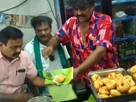 சூடான வடை பாரு.. மன்சூரு சுடுராரு.. ஒரு வடை 8 ரூபாதாங்க.. அதகளப்படும் திண்டுக்கல்!