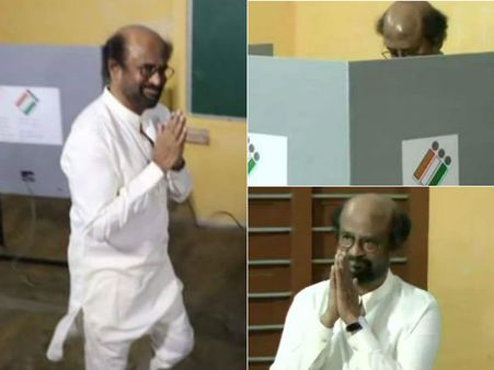 ரஜினிகாந்த்... வந்தார்.. ஓட்டு போட்டார்.. சென்றார்.. வாயை திறக்கவே இல்லை.. கப்சிப்!